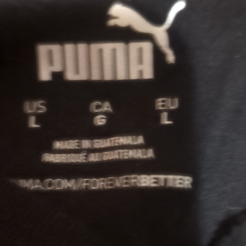 PUMA Men's Black Tee with Red Logo - Picture 2 of 4